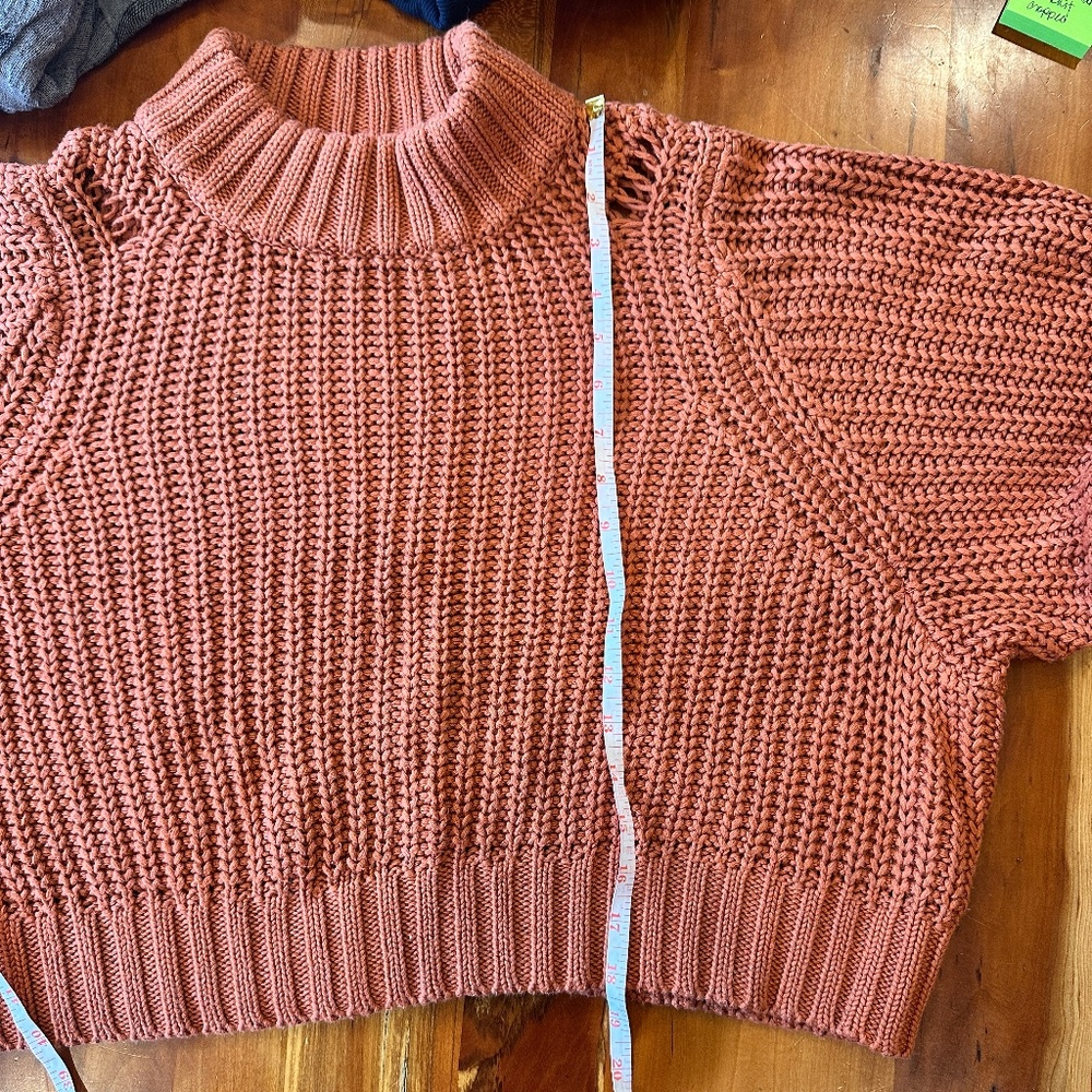Soft Copper, Cropped, Knit Sweater, Size M, Oversized, DRA Los Angeles